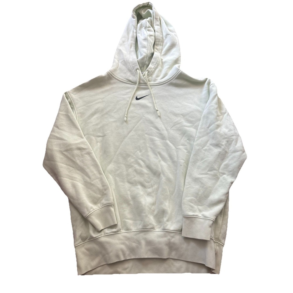 Nike Hoodie Women's Extra Small Green‎ Oversized Fit Center Swoosh Xs